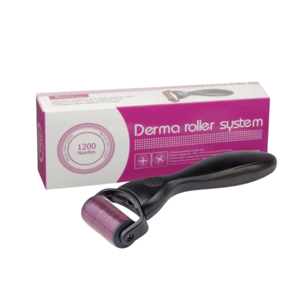 Černý Derma Roller 1200 Titanové Jehly 0,2/0,5/1/1,5/2/2,5/3 mm