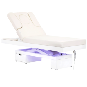 Azzurro 815B Luminous – Elektrické Kosmetické Lehátko s LED Podsvícením, Výškově Nastavitelné