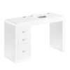 Bílý kosmetický stolek 312 s kazetovým absorbérem - levý