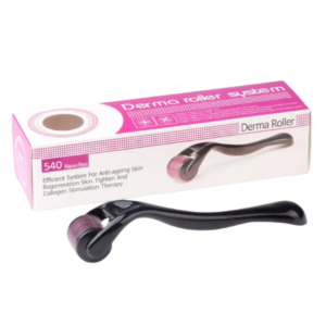Černý Derma Roller DRS 540 Titanové Jehly 0,2/0,25/0,3/0,5/0,75/1/1,5/2/2,5/3mm