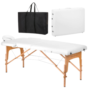 Skládací Dřevěný Masážní Lehátko Balance 2-segmentové 190x60 cm