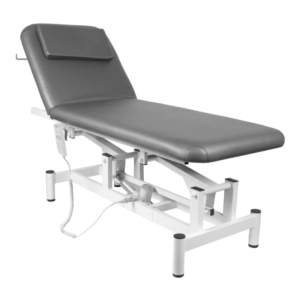 Šedé Elektrické Masážní Lehátko Sillon 079 - Výškově Nastavitelné