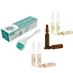 Zelený Derma Roller DRS 192 Titanových Jehel + Ampule na Různé Kožní Problémy