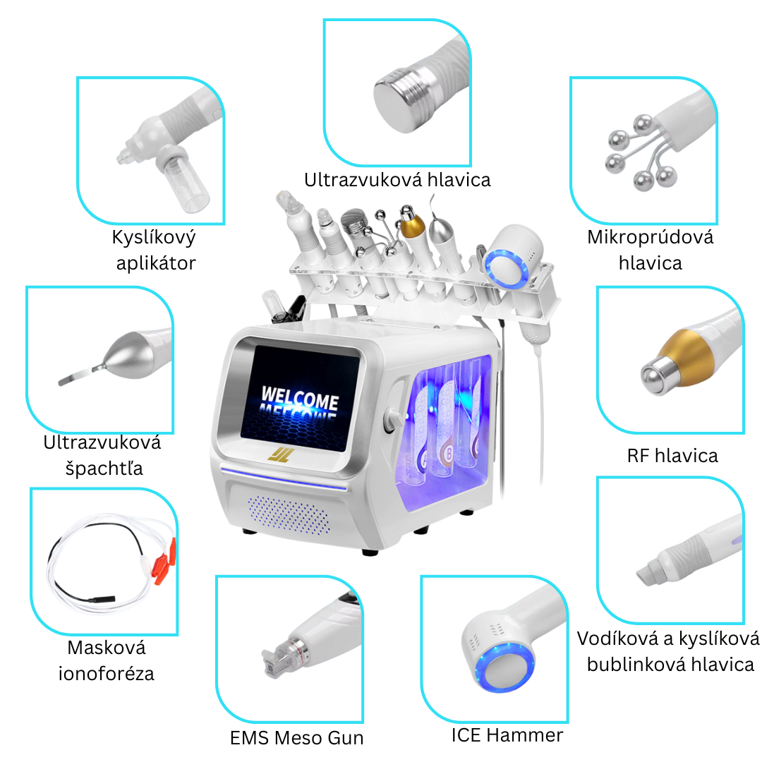HydraLift Meso 9v1 Vodíkový Čistič Pleti s EMS Meso Gun - Obrázek 4