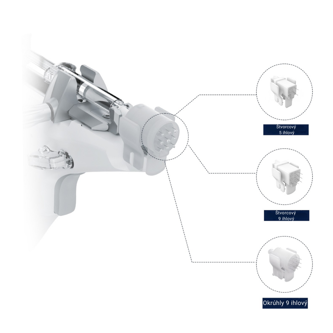 Cartridge pro Derma Injector 3 - Kulatý 9-jehlový, Čtvercový 9-jehlový, Čtvercový 5-jehlový