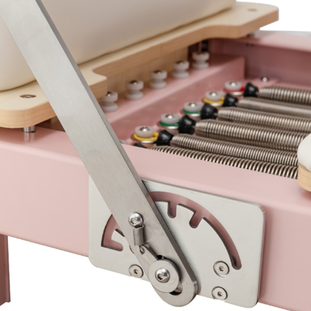 Skládací Pilates Reformer v Růžovém Provedení - Obrázek 4
