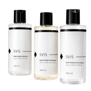 Sada Roztoků SYIS – Hydratační, Exfoliační a Výživný Koktejl 3x500ml