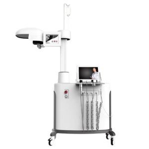 D-LED Diodový Laser pro Podporu Růstu Vlasů 650/808 nm s LED a Analyzátorem Vlasové Pokožky